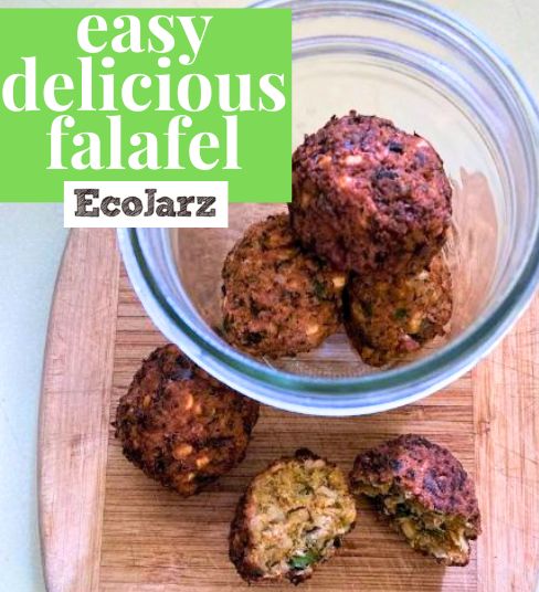 falafal in a mason jar