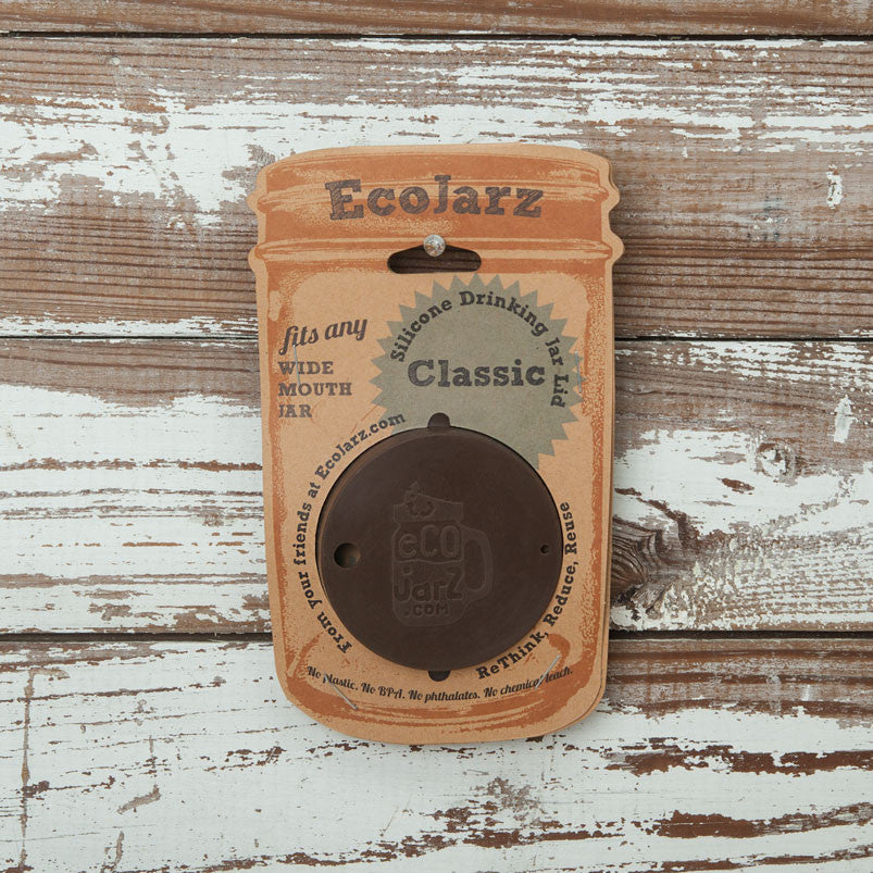 Mason Jar Silicone Drinking Wide Mouth - Coffee