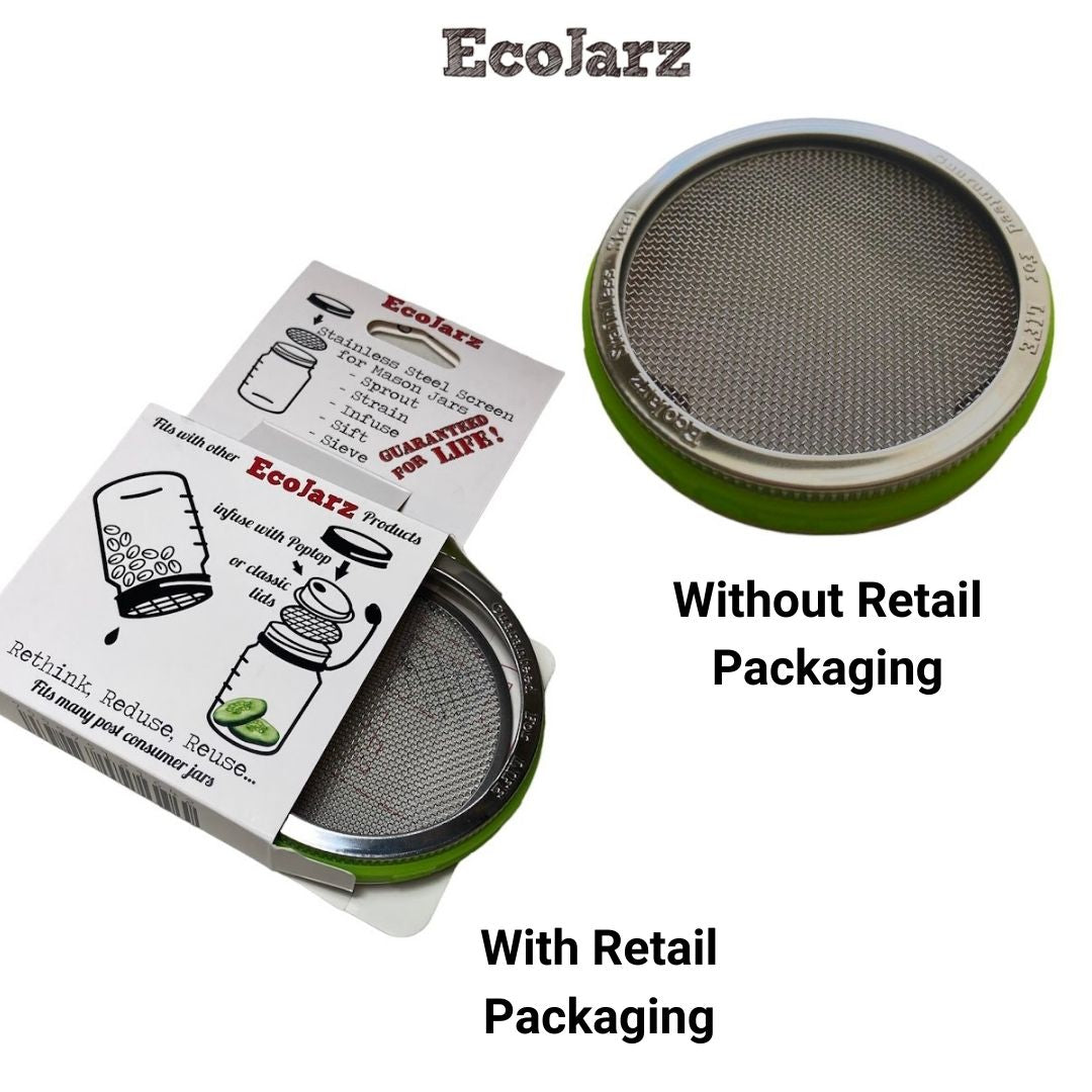Stainless Steel Screen for Mason Jars - Wide Mouth