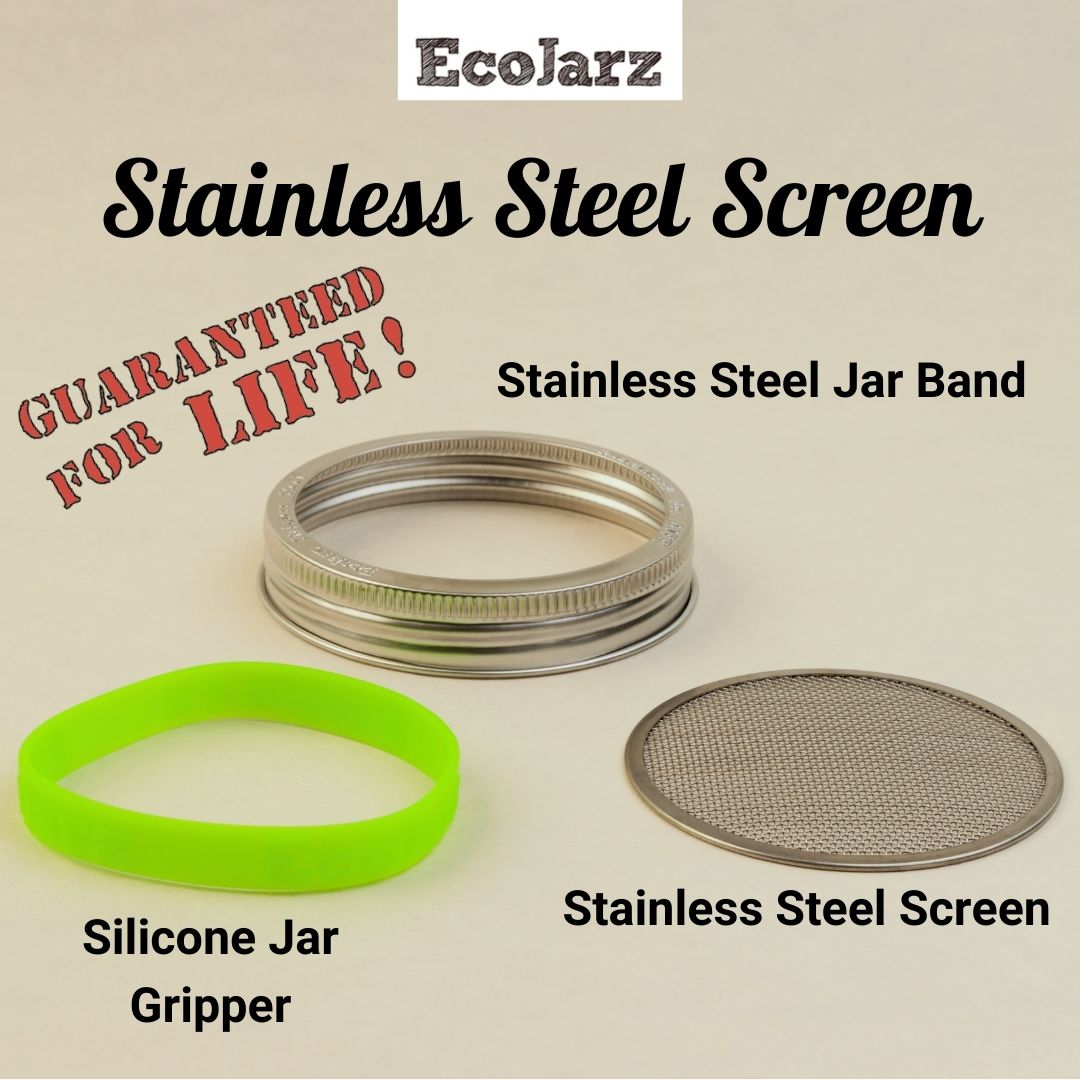 Stainless Steel Screen for Mason Jars - Wide Mouth