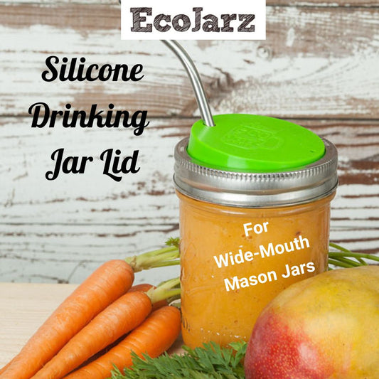 Reusable Silicone Drinking Jar Lid for Wide Mouth Mason Jars