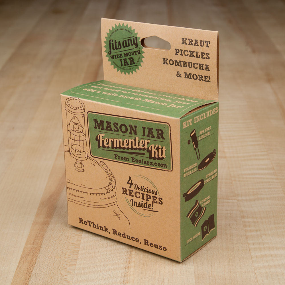 Fermenter Kit Box made of brown paper and printed with green and black ink