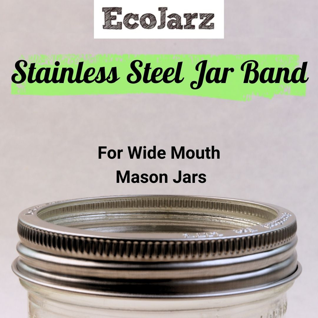 EcoJarz Stainless Steel Jar Band for Wide Mouth Mason Jars