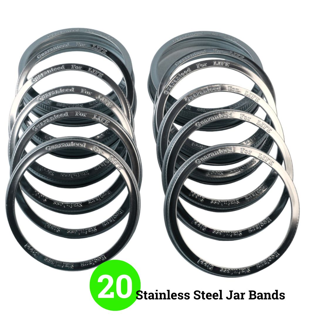 Thick and heavy duty jar band, these are commercial restaurant quality with EcoJarz Guaranteed for life!