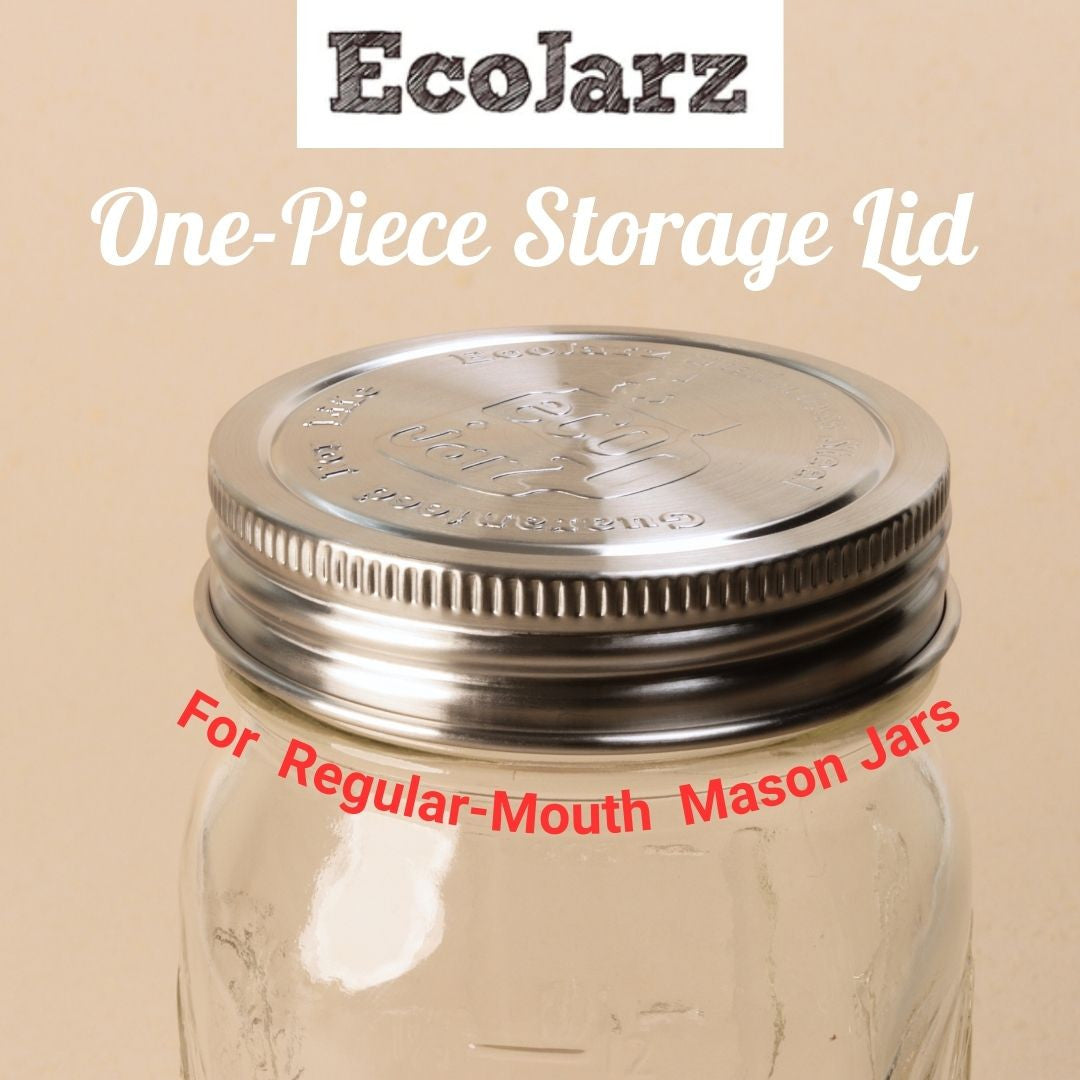 EcoJarz One Piece Storage Lid for Regular Mouth Mason Jars