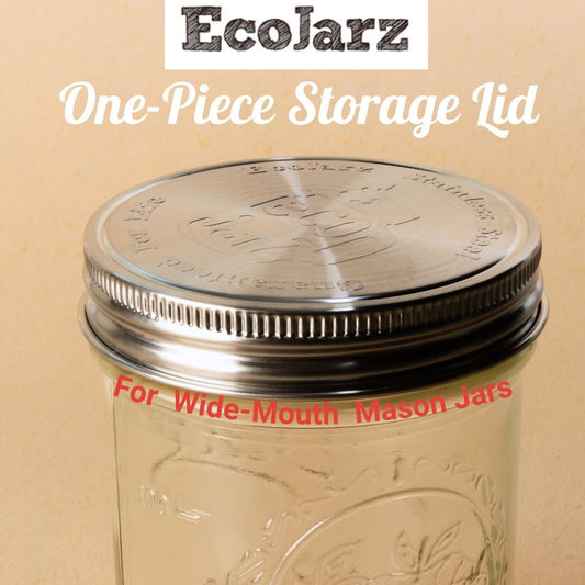 EcoJarz One Piece Storage Lid for Wide Mouth Mason Jars