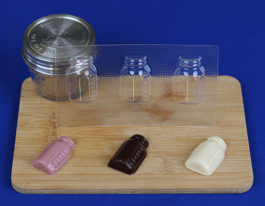 Three small mason jar molds